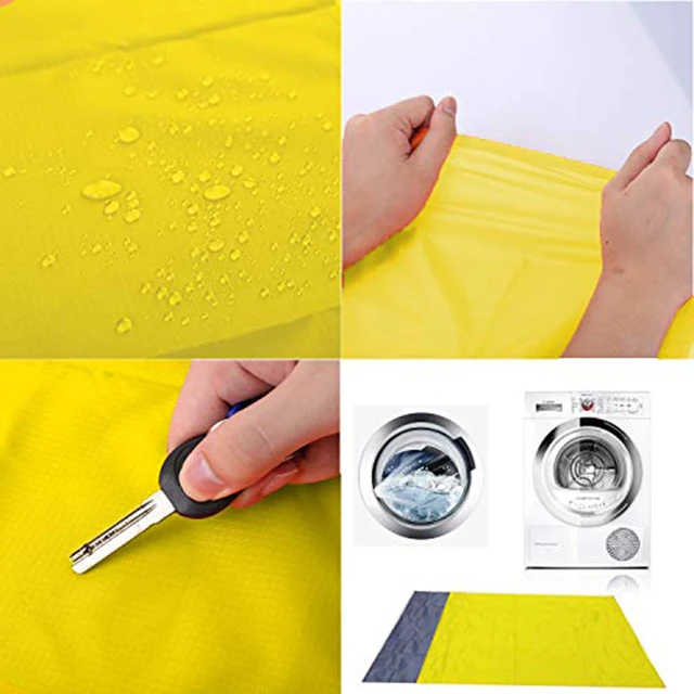 2025 Fashion No Sand Beach Towels Mat Anti Sand Beach Mat Waterproof Beach Blanket Oversized Pocket Picnic Camping Windproof Mat 4