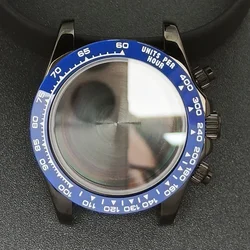 Elegant 39.3mm Silvery/Gold Men's Watch with Steel Case and 20mm Strap Box (Black blue)