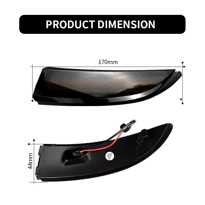 Left Passenger Side Door Wing Mirror Indicator Lens For Ford Fiesta 2008-2017 – Clear Plastic, Manual Fold