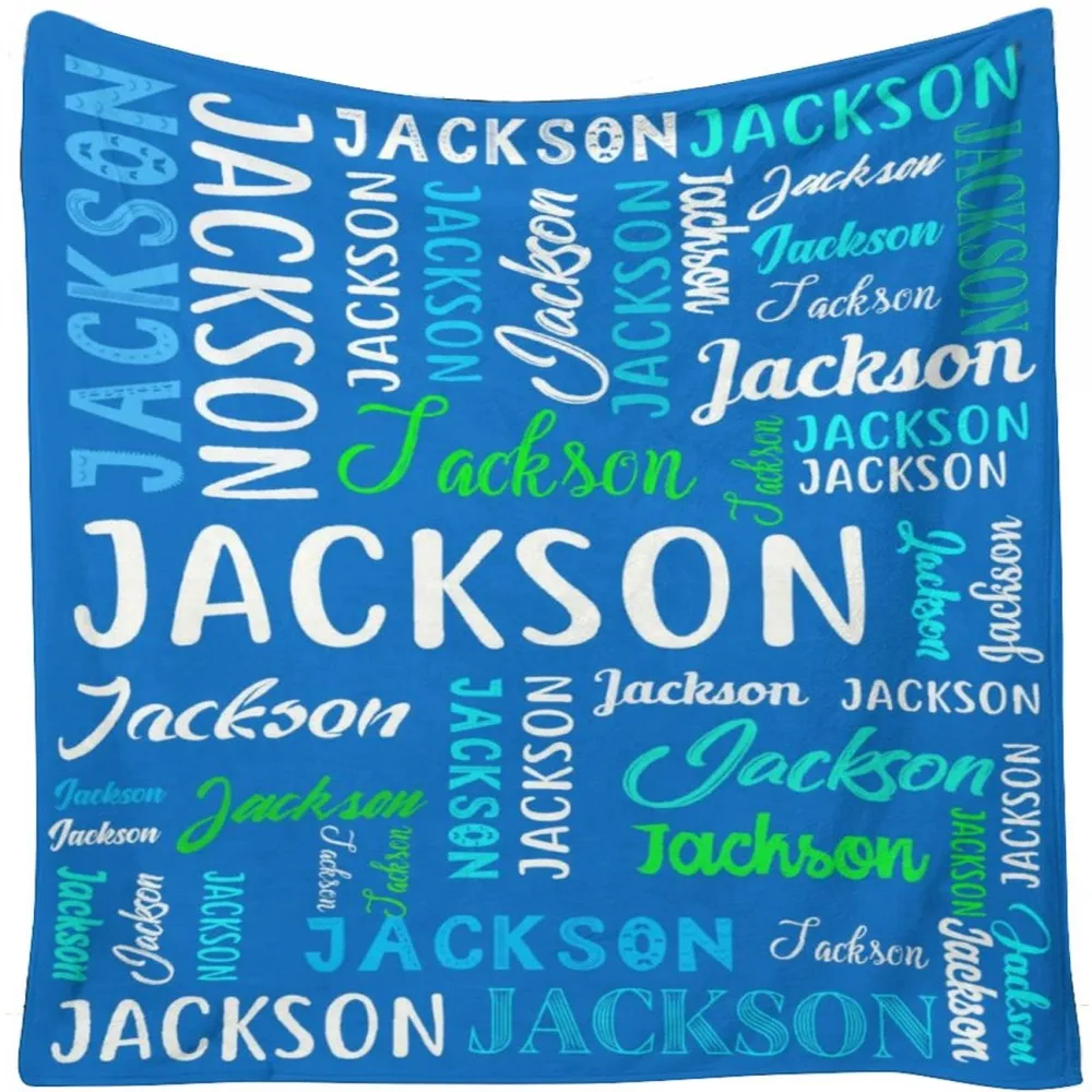 

20 Colors Customized Children Adults Name Flannel Blanket Custom Personalized Gifts Fleece Cover Picnic Travel Throw Blankets