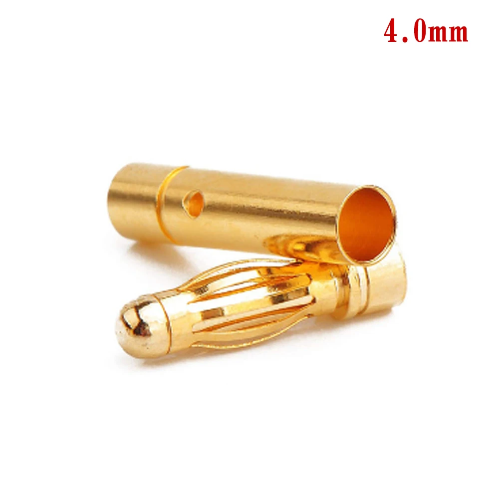 Amass 금도금 바나나 플러그 커넥터, 암수 총알, 리포 배터리, RC ESC 모터, DIY 장난감, 50 쌍, 100 쌍, 2mm, 3.5mm, 4mm