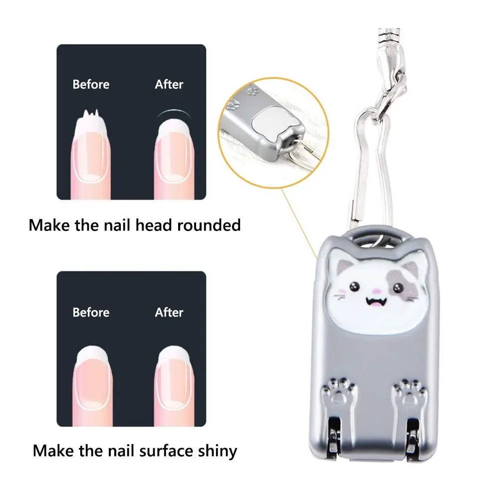 Cat Nail Clippers Folding Portable Keychain Pendant Anti-Splash