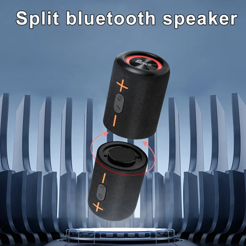 

Split Wireless Bluetooth Speaker 20W Powerful IPX6 Waterproof TWS HIFI Stereo Surround with RGB Light Aux TF Card Caixa De Som