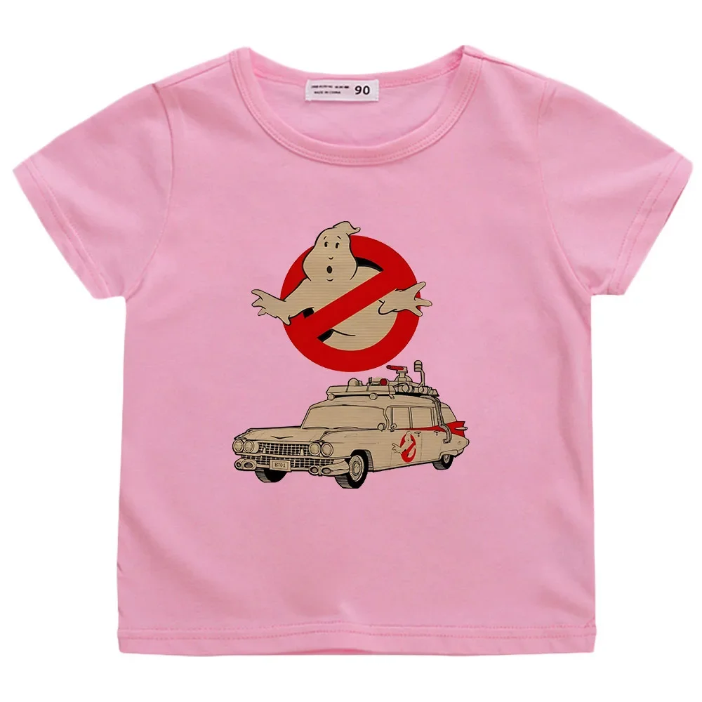 Ghostbusters Shirt Kids Cotton Ghost Busters T Shirt Boys Summer Clothes Tops Girls T-shirt 100% Cotton Family Outfit Matching 4