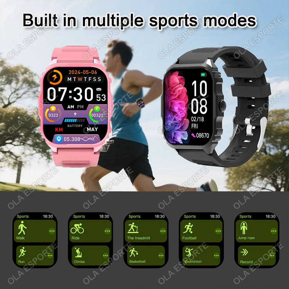 Gps Watch Tracker Outdoor Sport Smart Watch Waterproof Phone Call Music Control Weather Sync Diy Watch Faces Smart Bracelet 2025, Alina Gadgets