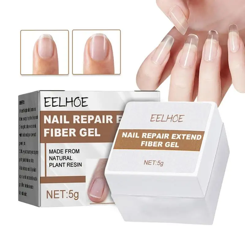 CrackedNailRepairGelNaturalFiberGelFingernailLengthening