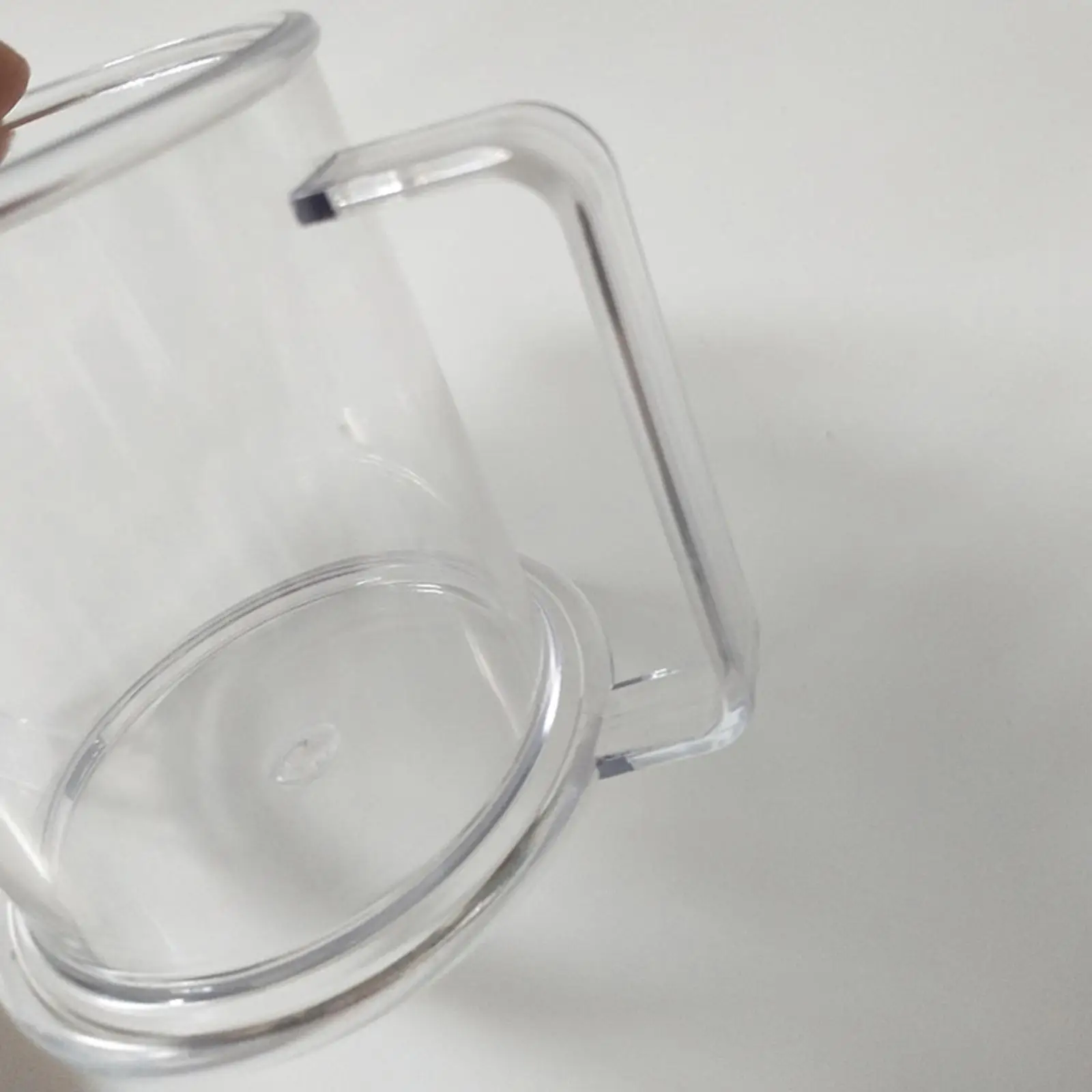 Feeding Spoon Clear Plastic Mug Handled Sippy Cup 10oz. for Patients Elderly Handicapped