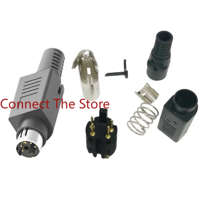 

2PCS Supply MINI DIN 4PIN Assembly 8-piece LOCK Self-locking Connector Small 4P