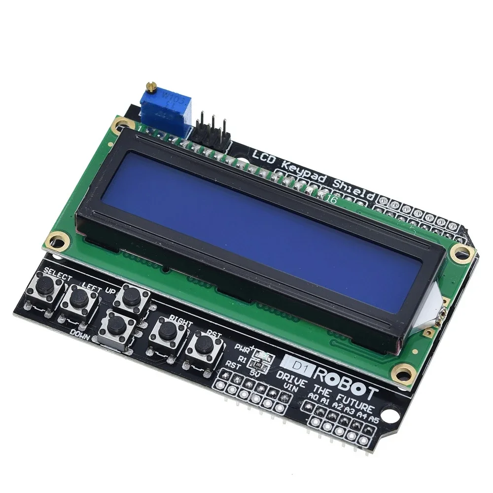 【Stylish】 LCD Keypad Shield LCD1602 Module Display For Arduino ...