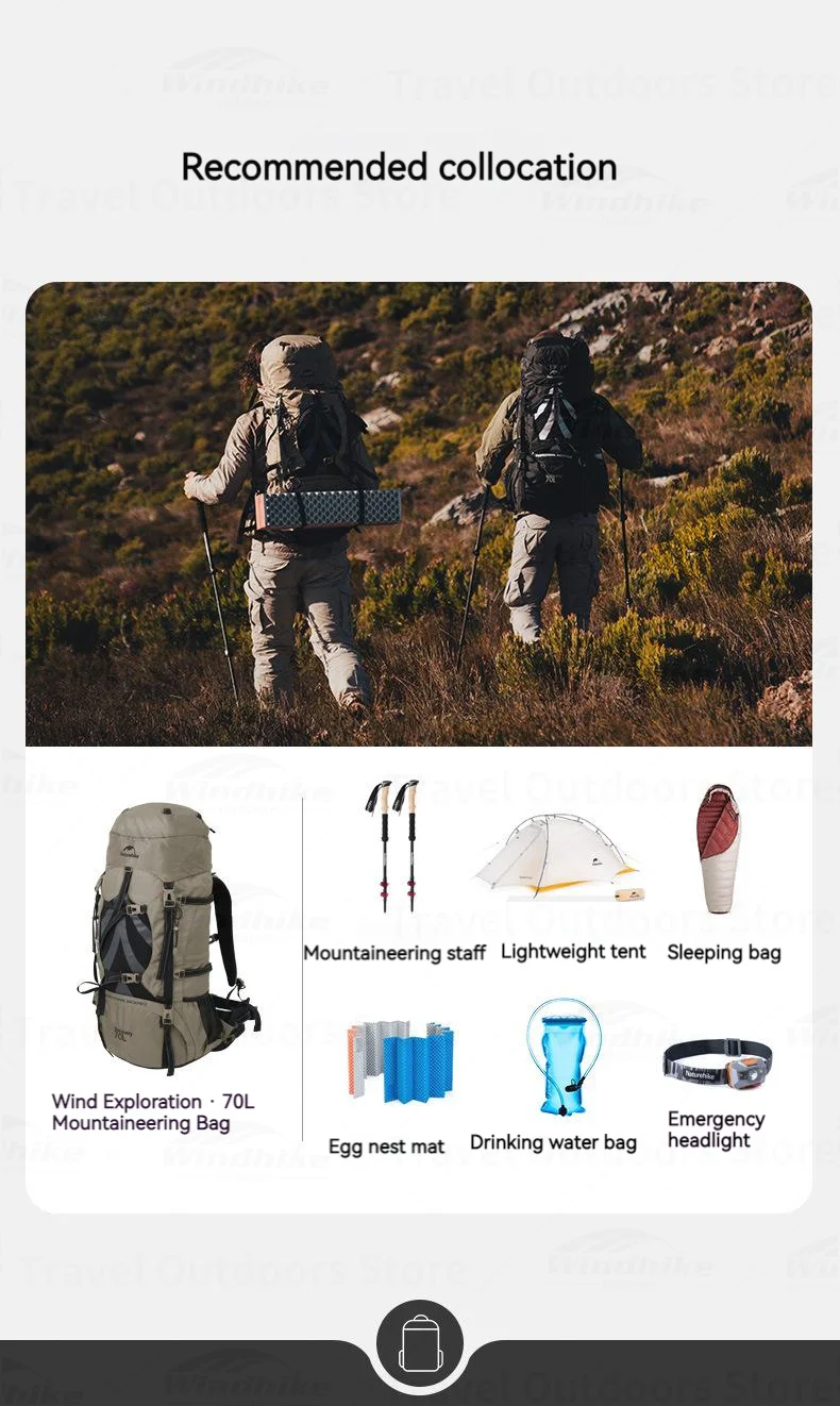 Outdoor Backpack 70+5L Large Capacity Trekking Bag Backpack 420D Nylon Camping Hiking Travel Backpack With Rain Cover 16 S06dc9b48c82d4a0e847488777f9353d2w