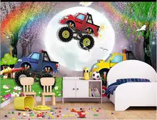 

custom mural 3d roll wallpaper wall Fantasy cartoon car children's room decoration large size photo wallpapers on the wall