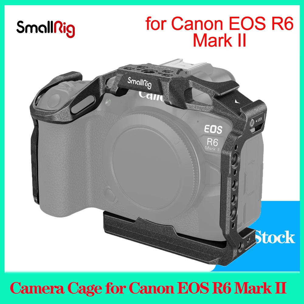 Gabbia Per Fotocamera Smallrig "Black Mamba" Per Canon Eos R6 Mark Ii 4161 Gabbia Per Fotografia Portatile In Lega Di Alluminio Per Canon Eos R6