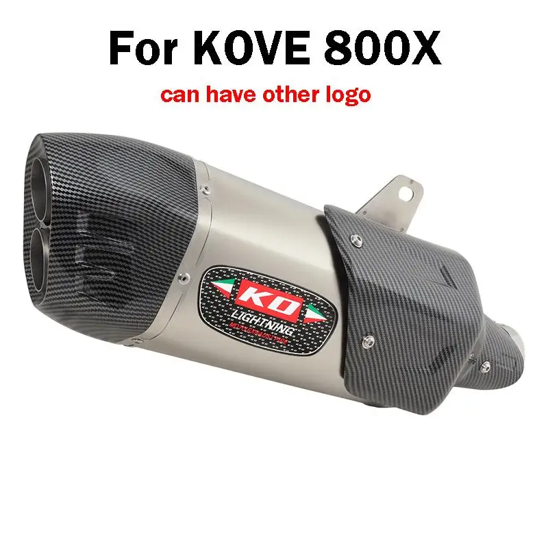 Punte Del Sistema Di Scarico Del Motociclo Tubo Di Coda Del Silenziatore Fuga In Acciaio Inossidabile Doppia Uscita Moto Mid Link Tube Slip On Per Kov