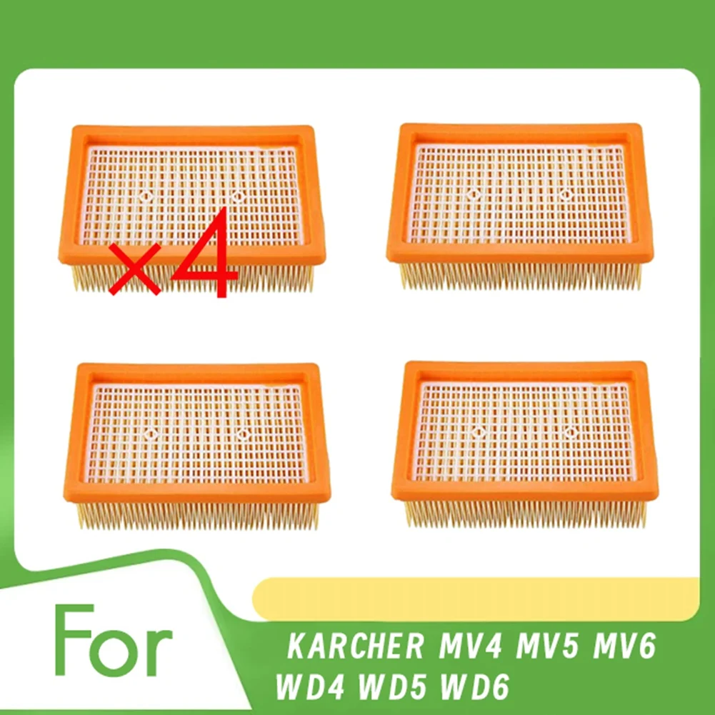 FZFZ 4 PCS 2.863-005.0 Hepa Filter for MV4 MV5 MV6 WD4 WD5 WD6 Vacuum Cleaner Wet and Dry Vacuum Cleaner Filter