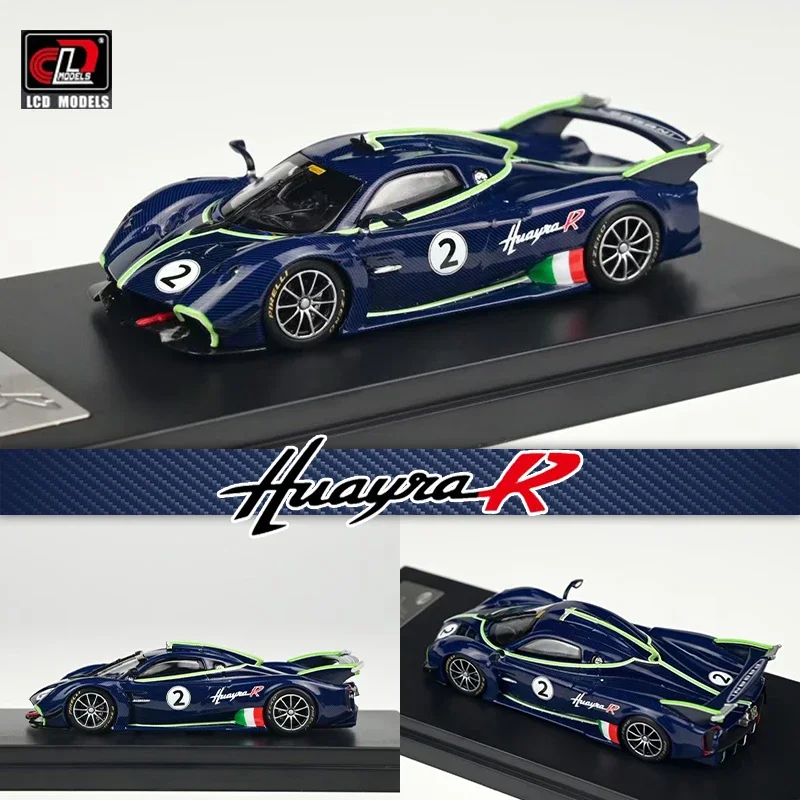 Lcd In Magazzino 1:64 Huayra R Blue Carbon Fiber Diecast Diorama Super Car Model Toys