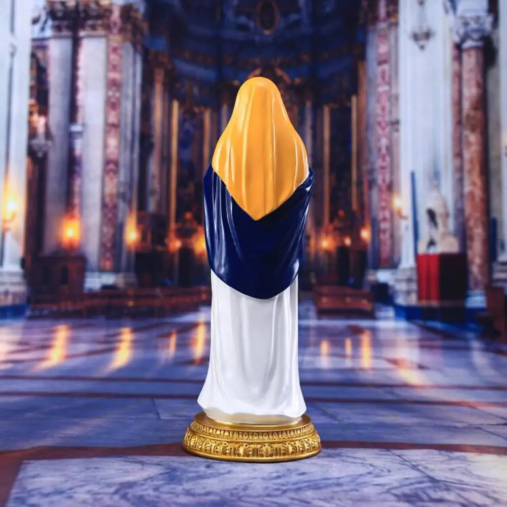 Religious Blessed Mary Holding Baby Statue Figurine Resin Sculpture Christian Ornament for Office Church Tabletop Home Religious Blessed Mary Holding Baby Statue Figurine Resin Sculpture Christian Ornament for Office Church Tabletop Home