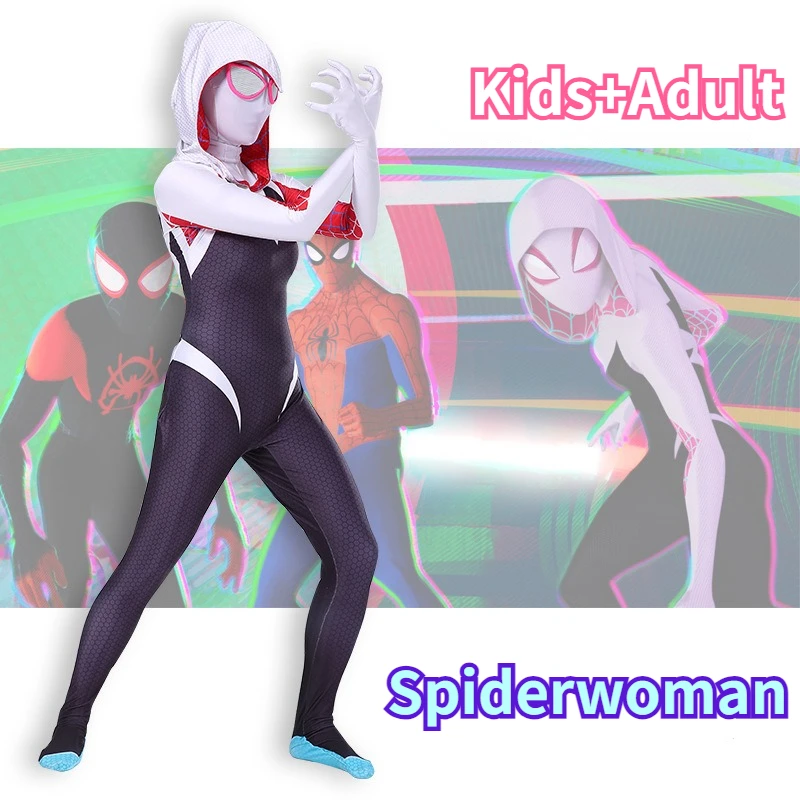 

Kids Adult Spiderman Cosplay Disney Marvel Anime Character Women Men Child Party Tight Clothing