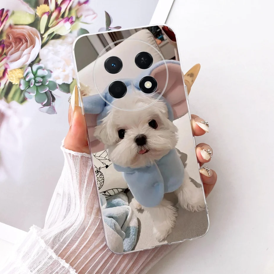 Cute Cat & Peacock Painted Soft Silicone Case - Enhanced Protective Cover
