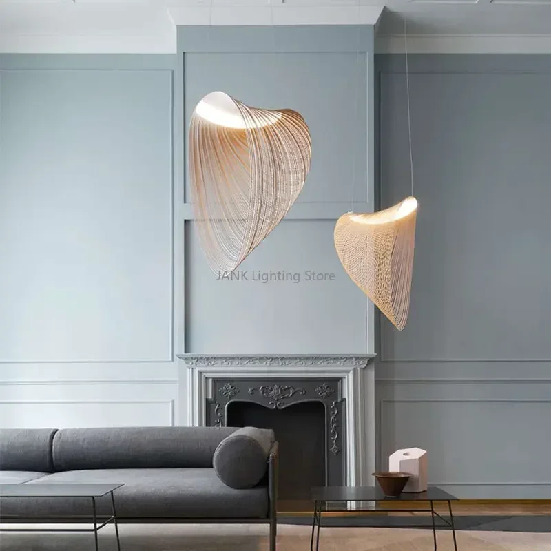 Nordic Designer Birch Wood LED Light Pendant Lamp for Staircase Kitchen Restaurant Room Decor Chandelier Home Decor Art Lighting led chandelier art lighting fixtures