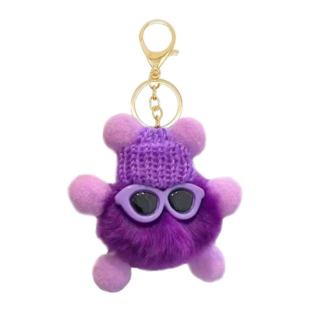 New Fashion Cute Plush Small Briquette Rabbit Keyring Car Schoolbag Bag Keychain Pendant For Women Girl Deco Gift U5b6