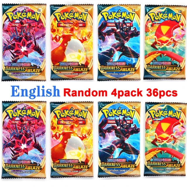 thumbnail image 1 of Cards Scarlet Violet Sun Moon GX Vmax EX English French Spanish Shining Battle Trading Collection Card Booster Pack Gift, 1 of 4