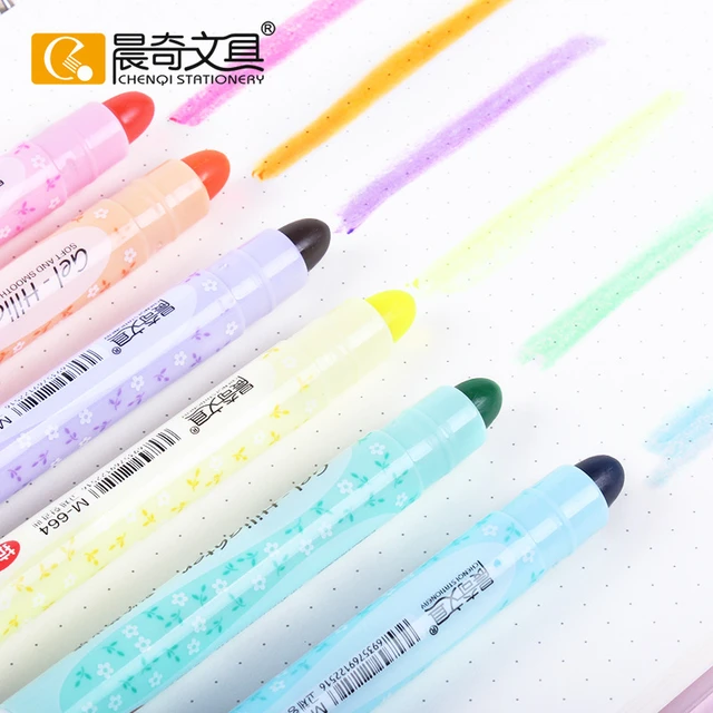 6 Pcs/Set Gel Bible Highlighters Pens No Bleed Assorted Colors