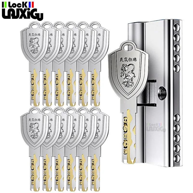 Door Lock Cylinder 12/8 key anti-theft door round cylinder lock entry door round cylinder lock outdoor family core
