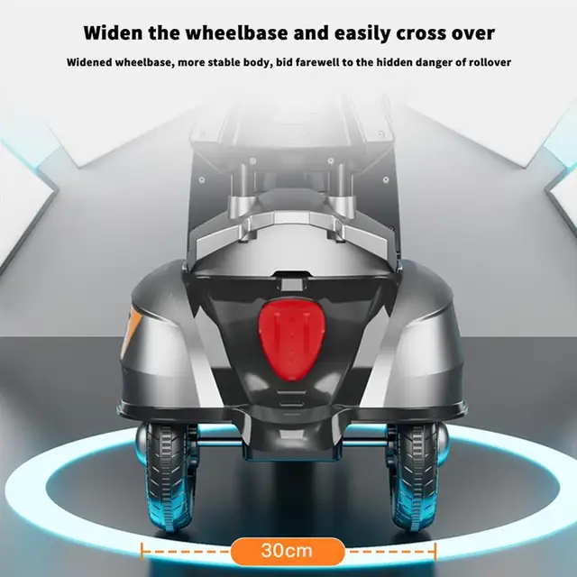 Children'S Electric Motorcycle Tricycle 1-6 Year Old Child Toy Car Rechargeable Remote Control With Music Light Ride On Toy Gift 6