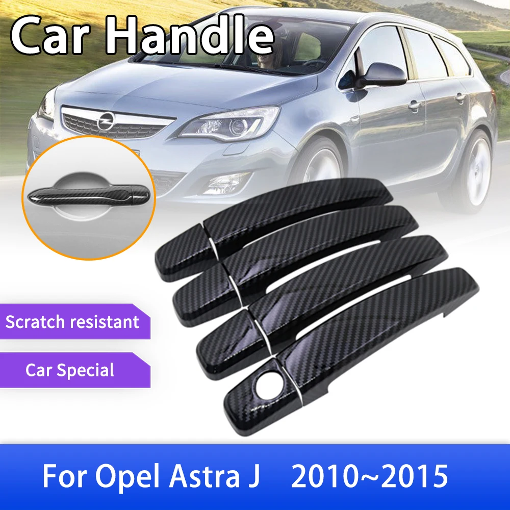 6pc Gloss Black Window Pillar Post Covers For Vauxhall Astra J 5-Door 2010-2015