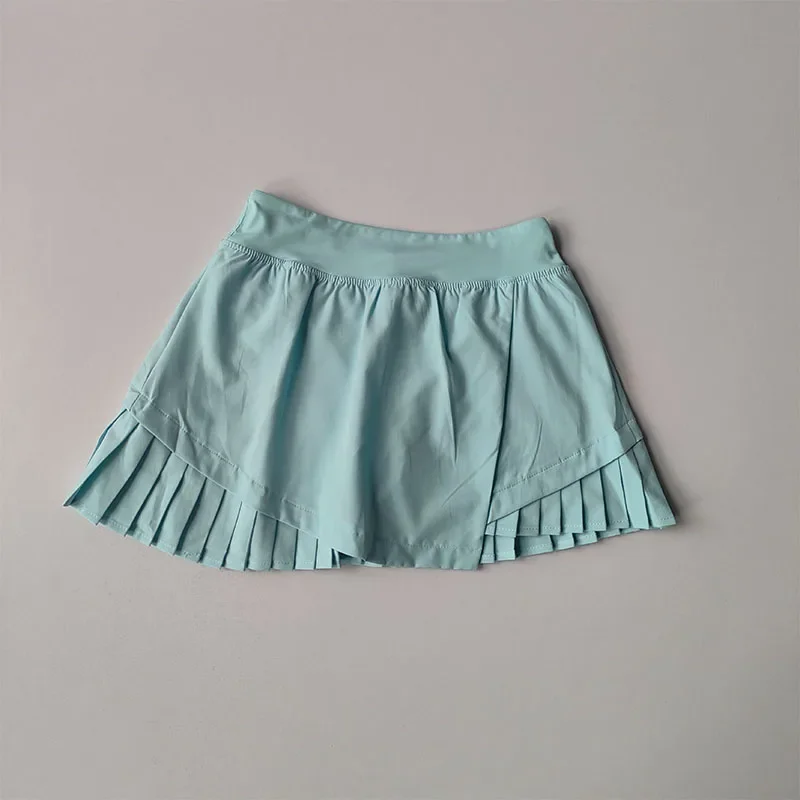 High Waisted Sports Short Skirt Summer New Style Cool Anti Glare Including Lined Shorts Fitness Yoga Quick Drying Pleated Skirt Best Sellers In Women's Clothing