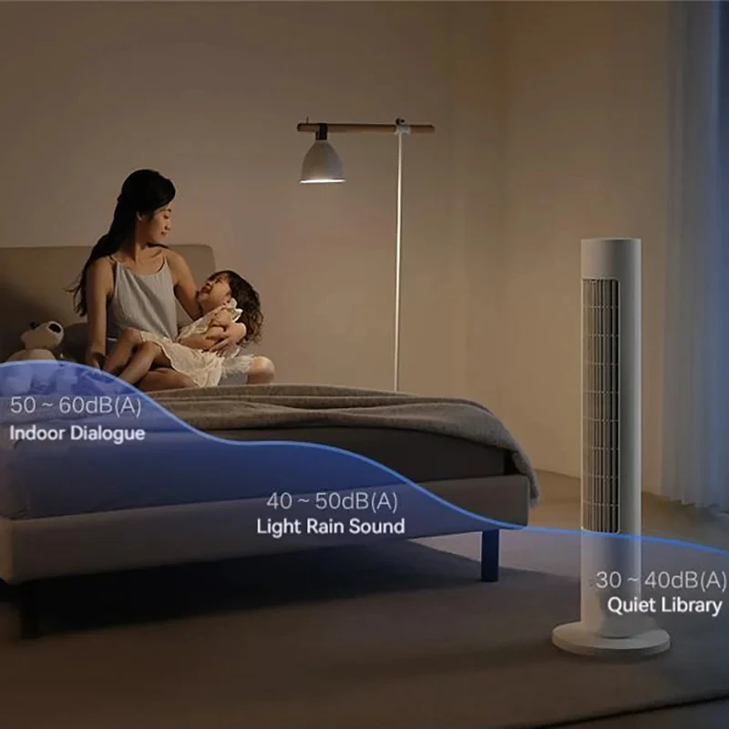 2023 NEW XIAOMI MIJIA Smart DC Inverter Tower Fan 2 Portable Fan Appointment Timing Low Noise APP Control 150° Oscillation Range 5