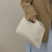 Women's Handbag New Large-capacity File Bag Fashionable Versatile Commuter Bag Leather Briefcase Envelope Clutch Bag - Image 2