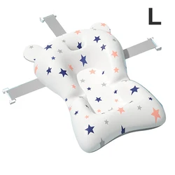 Adjustable Newborn Baby Bath Support Cushion - Foldable, Secure, and Floating Shower Mat (Large)