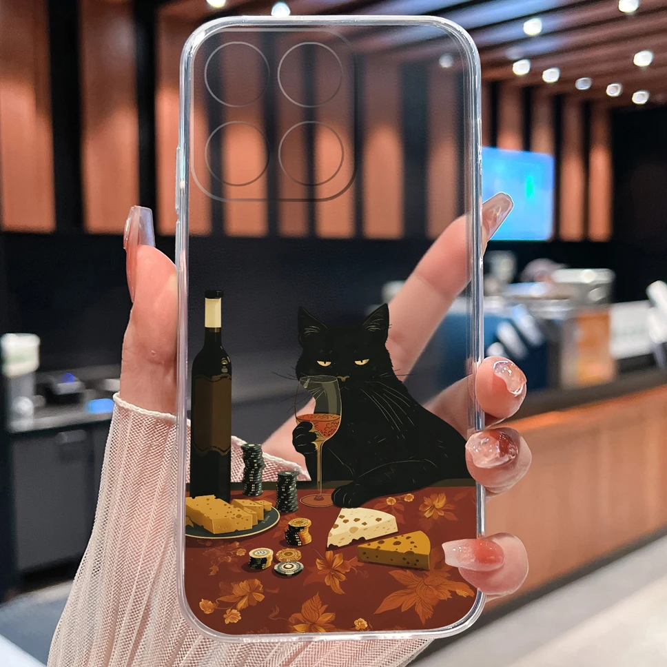 Lovely Animal Cartoon Soft TPU Transparent Silicone Phone Case -