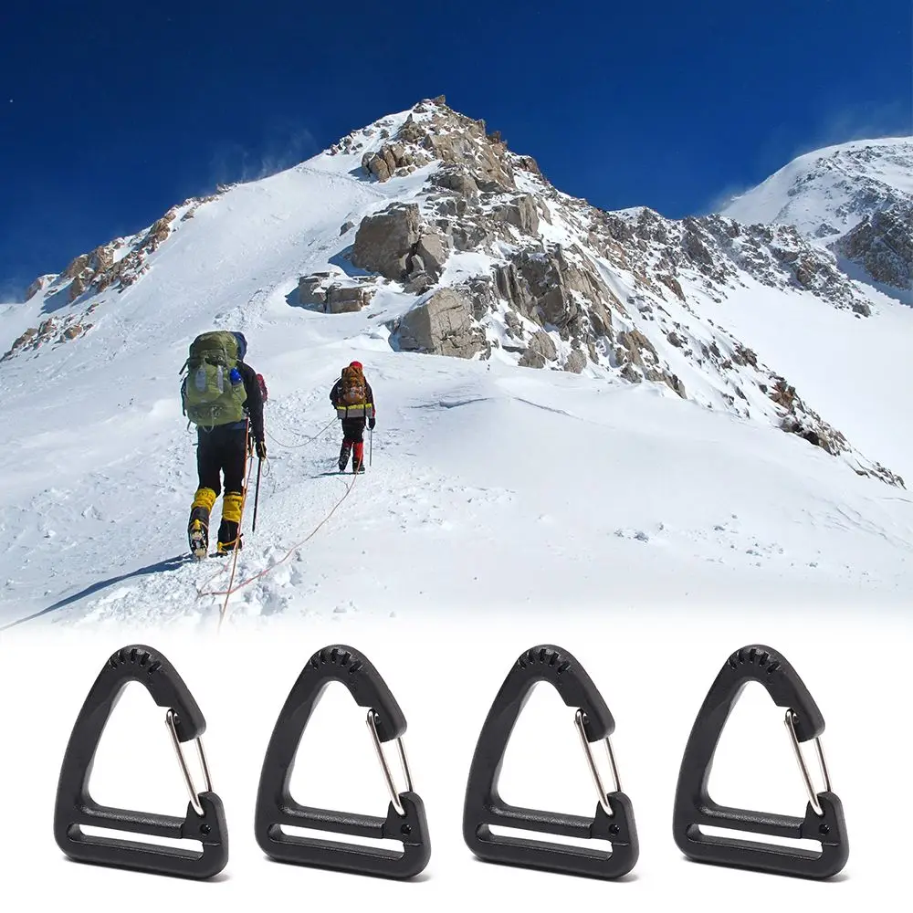 

Black Plastic Alloy Backpack Accessories Pack Keychain Hooks Climping Belt Clip Carabiner Outdoor Tools Buckles