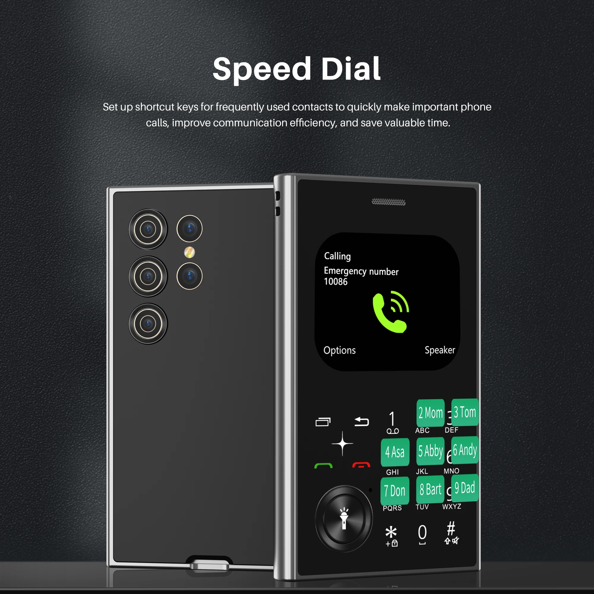 SERVO V8 Card Shaped Mobile Phone Dual SIM Standby Speed Dial Magic Voice Rear Camera FM Radio 2.01" Display 2G Small Cellphones