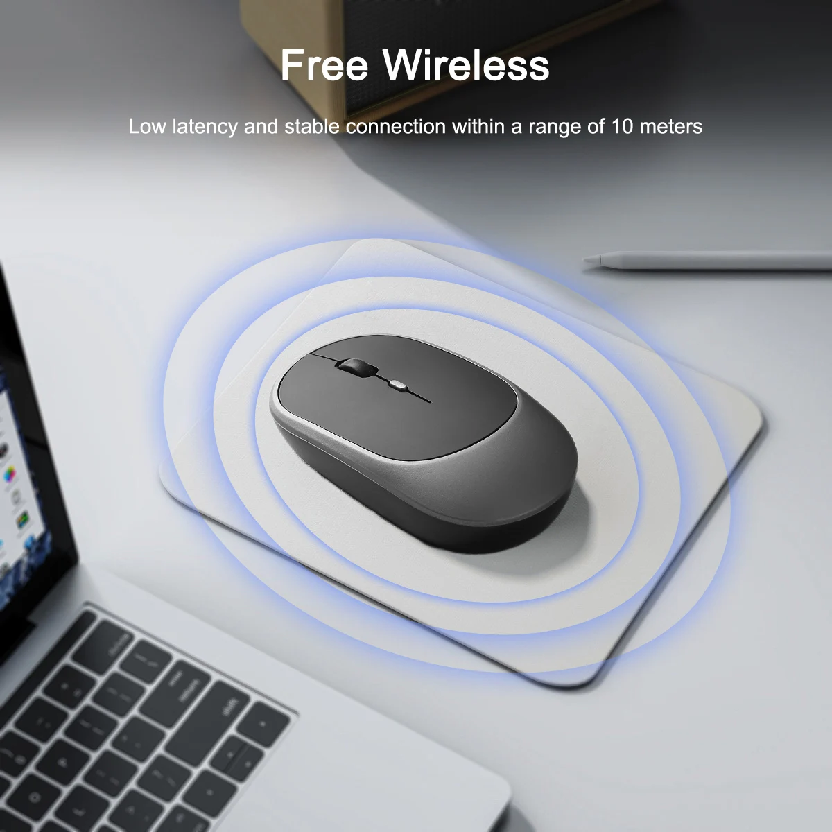 4 Buttons Ergonomic Wireless Mouse 2.4Ghz USB Wireless Gaming Mouse Portable Office Mice For PC Laptop Computer Desktop Macbook