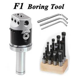 F1 2/3/4 inch 50/75/100mm F1 Type Boring Head 12/18/25mm Lathe Boring Bar Milling Holder For Milling Machine Tools