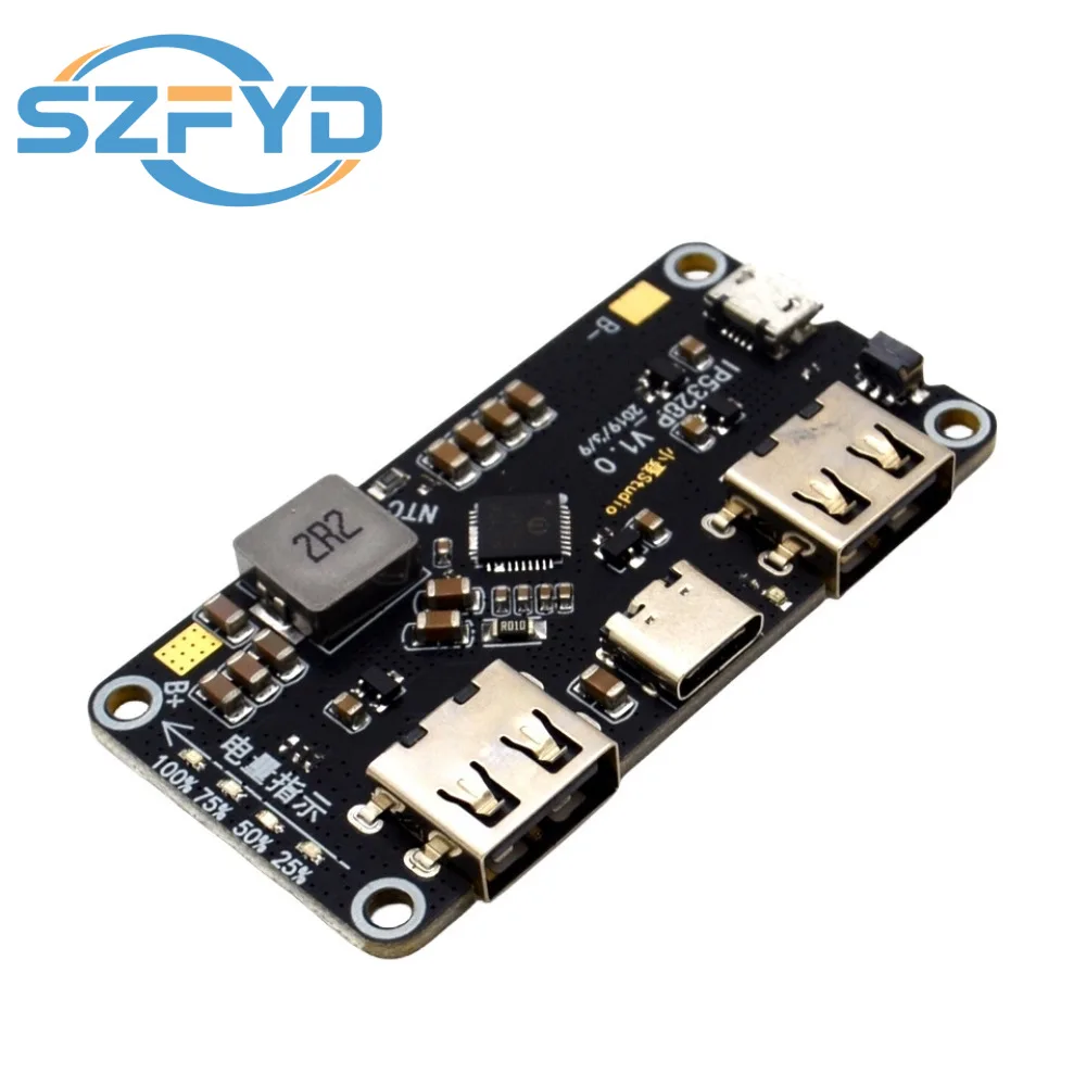 Bidirectional Fast Charge Module IP5328P 3.7V to 5V/9V/12V Boost Converter For Power Bank DIY Charging Discharging