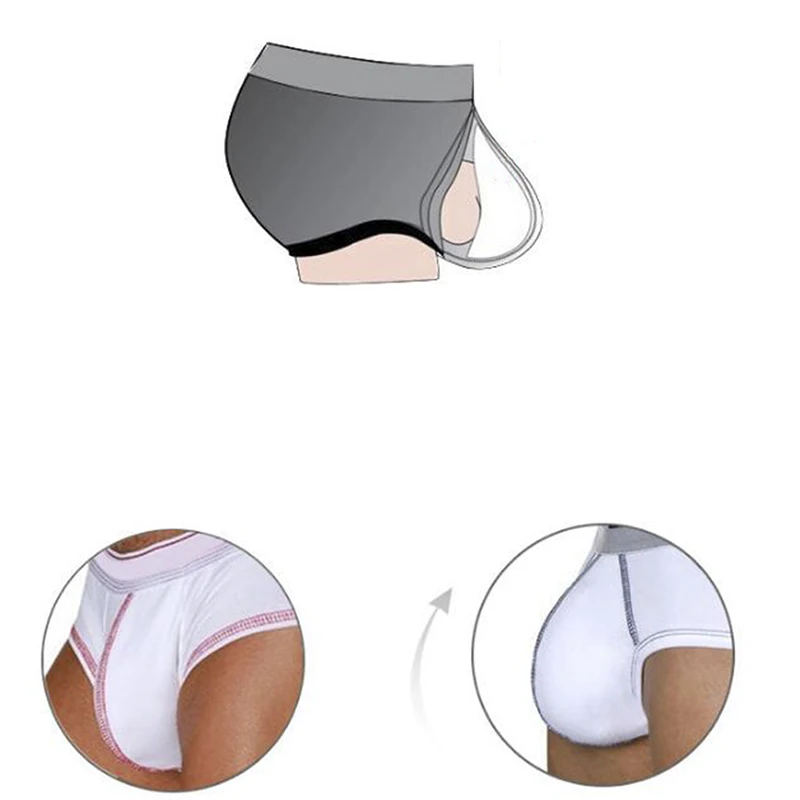 

Men Enlarger Sexy Swimwear Penis Pouch Pad Swim Trunk Briefs Safety Sponge Underwear Protection Padded Coaster Bulge Breathable