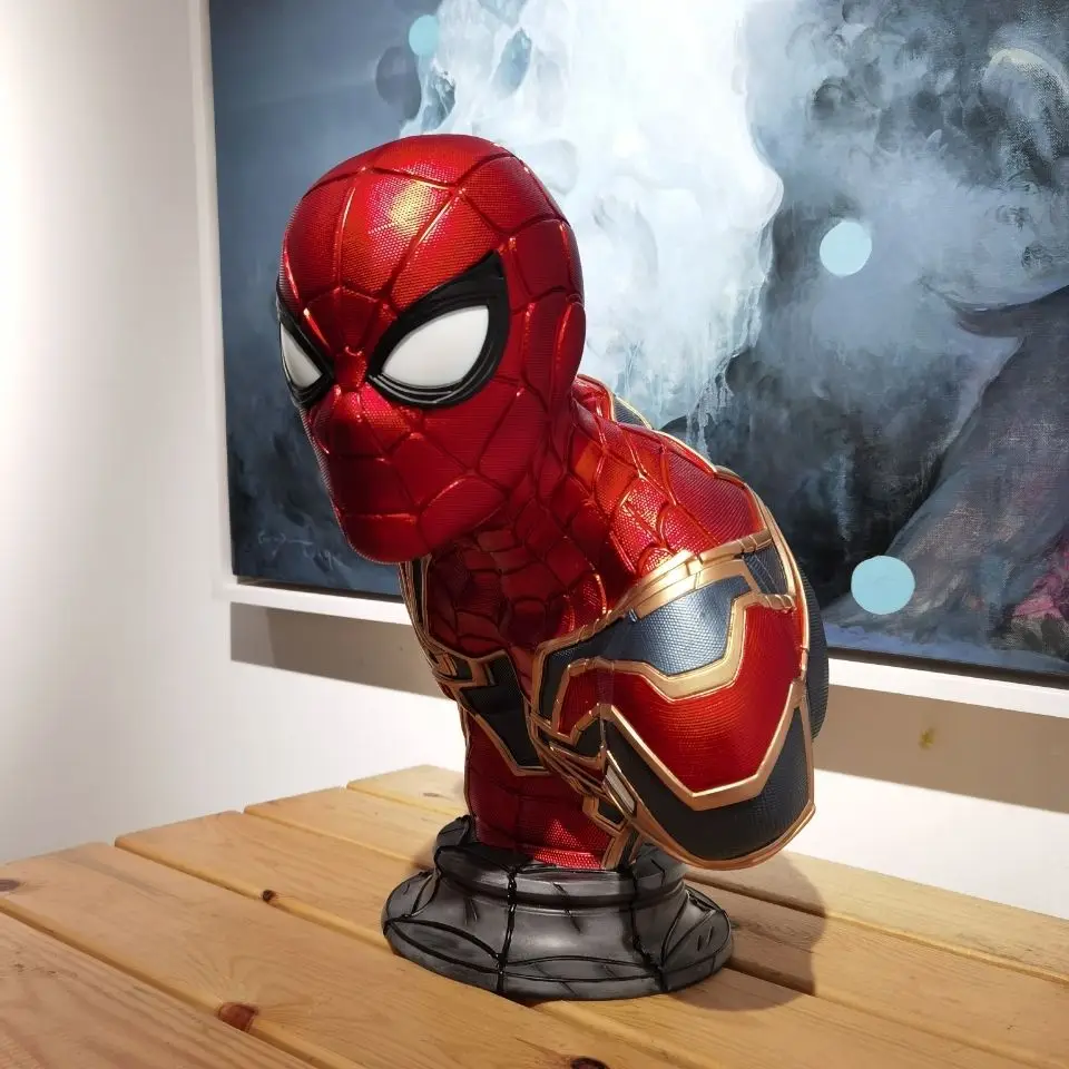 

40cm Genuine Marvel Armor Spider Man Handmade Hero Expedition Movie Surrounding Gk Modelstatue Bust Decoration Kid Gift Toys