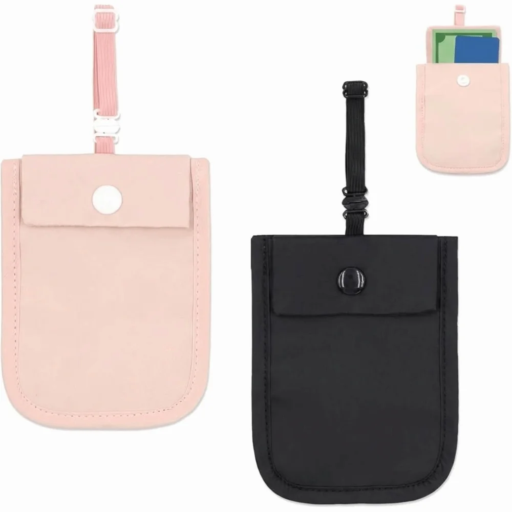 Portafoglio a Scomparto Nascosto Monocolore con Cinghia Elastica Regolabile, Portamonete Lingerie Antifurto, Portafoglio Segreto Portatile da Viaggio - immagine 4