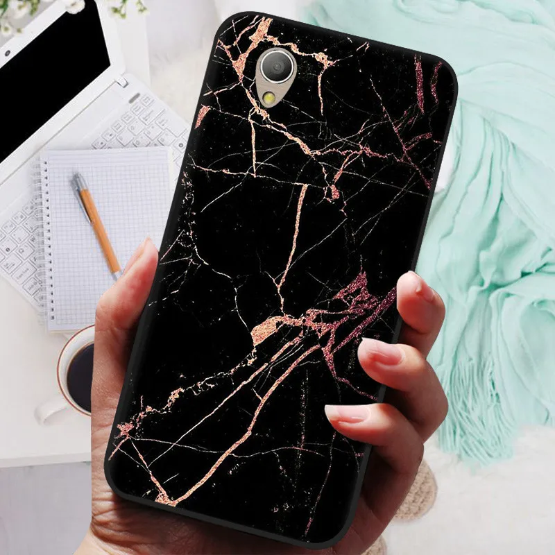 Lion & Wolf Design Black Silicone Soft Back Cover - Protective Shell Case