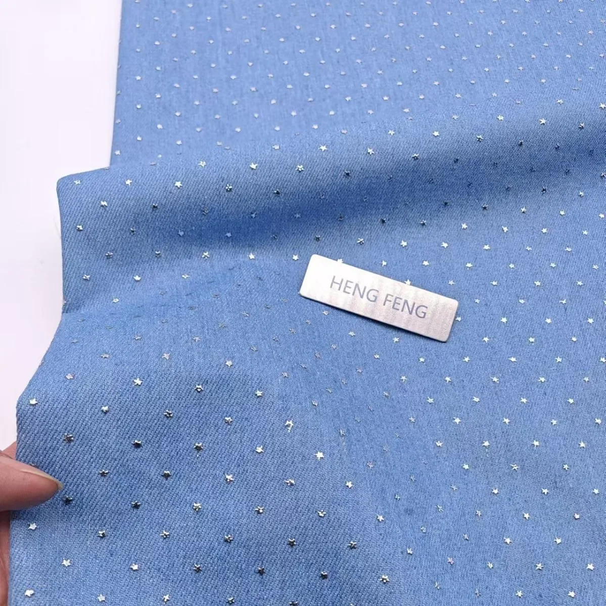 Star Dust Washed Glue Fabric Jeans Skirt Jacket Set Clothing Bag Spring Autumn Denim Fabric Accessories for Men Women Children