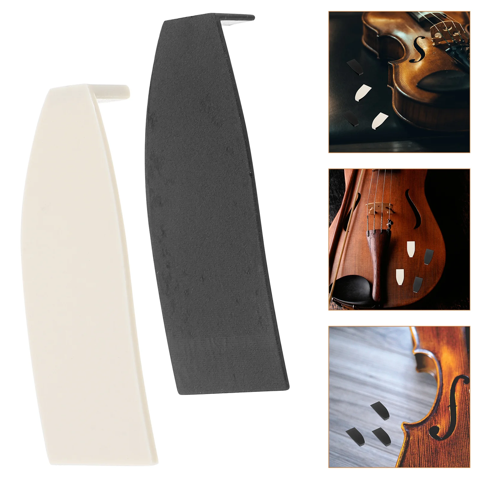 

6pcs Bass Bow Lining Tips Musical Instrument Parts Plastic Bow Cushions Bass Attachments