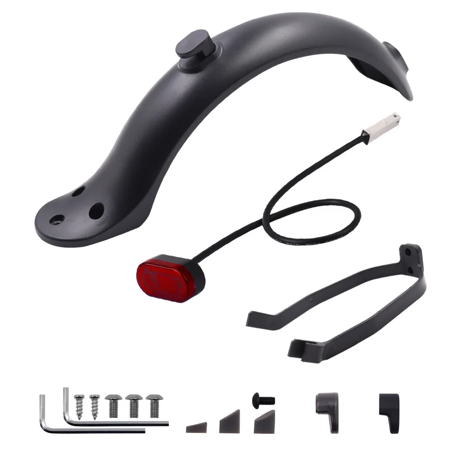 1 Set Electric Scooter Fender Kit For Xiaomi M365/M365 Pro Rear Mudguard Back  Hook Support Brake Light With Screws  Accessories
