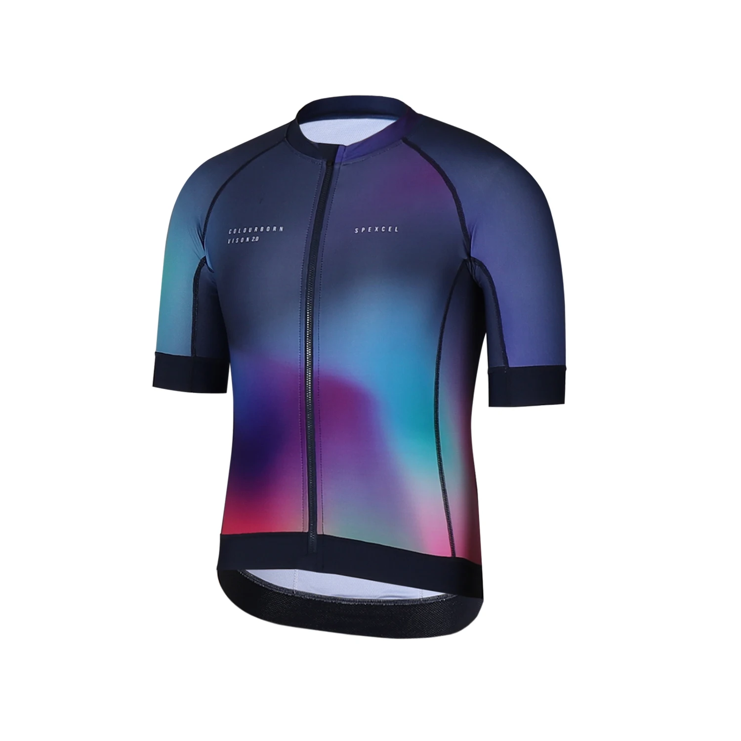 SPEXCEL 2022 Aero Race Fit Colourburn vision 2.0 Short Sleeve Cycling Jersey Lightweight fabric for Man And Women Purple 2