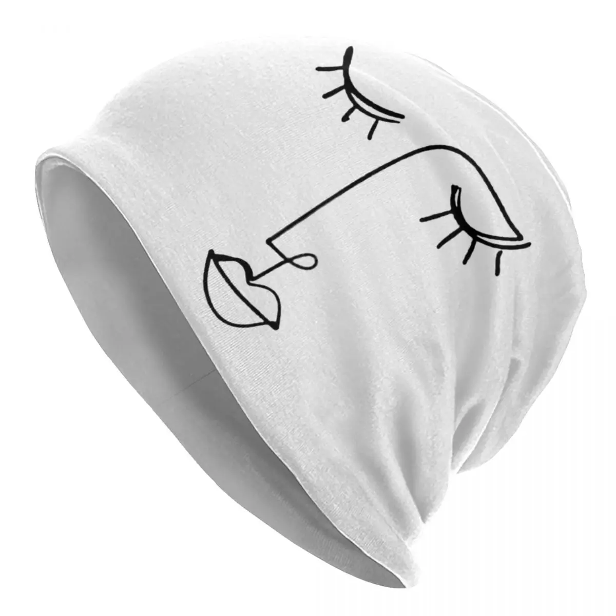 

One Line Face Art Beanie Cap Unisex Winter Warm Bonnet Homme Knitting Hats Fashion Outdoor Pablo Picasso Skullies Beanies Caps