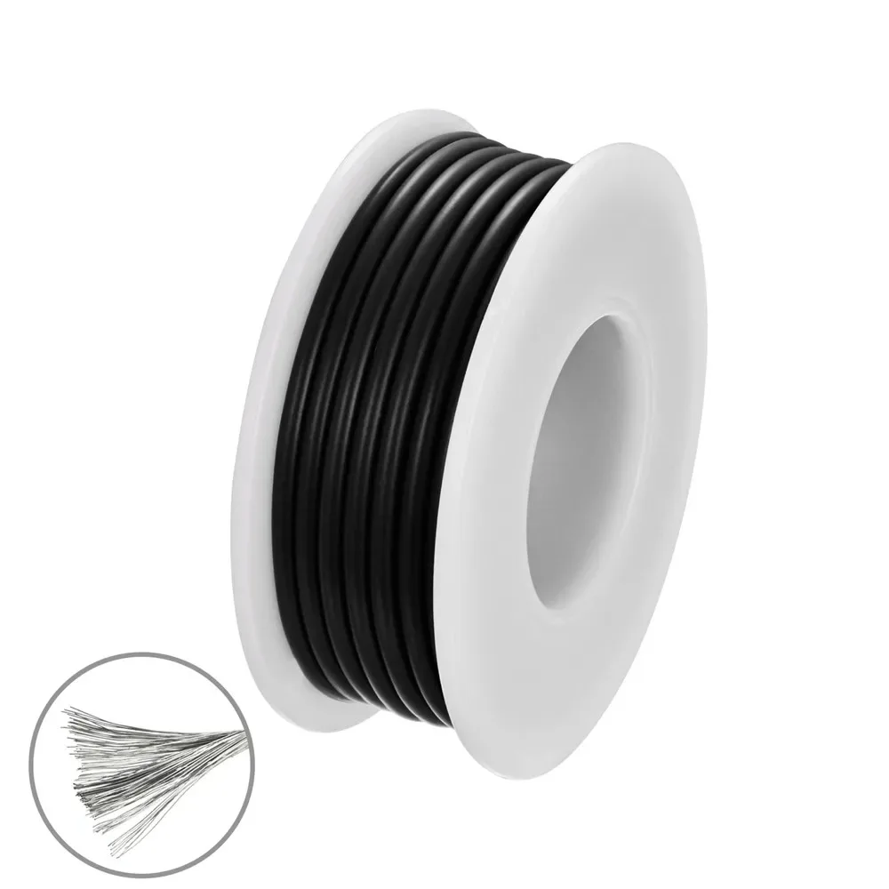 Premium Silicone Electric Wire - Soft, Flexible, High Temperature Resistant, 5 Meters/16.4ft, Tin-Copper Construction
