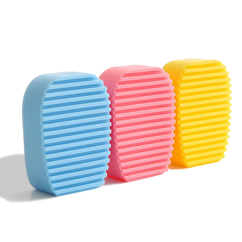 Laundry Board Small Silicone Wash Scrub Board Non-slip Mini Washboard Scrubbing Brush Handheld Antiski Cleaning tool